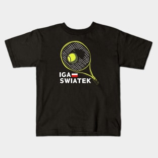 IGA SWIATEK, tennis player, poland Kids T-Shirt